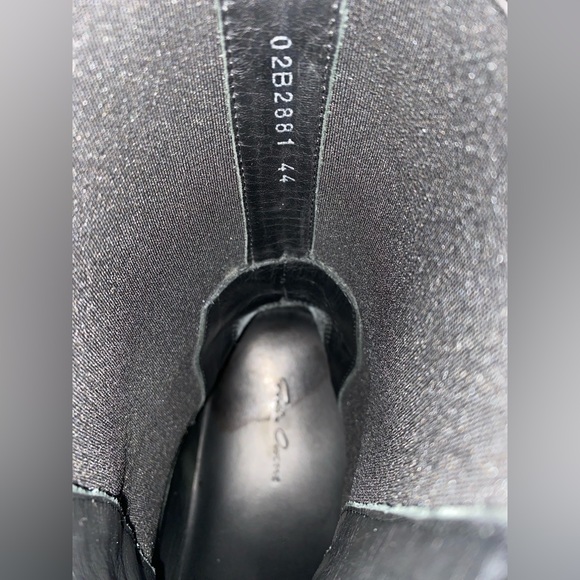 RICK OWENS Black fur Bozo Tractor Chelsea Boots